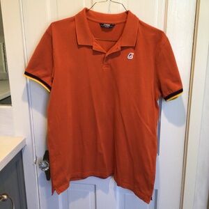 K-Way - orange short sleeve polo style shirt - size 2XLarge